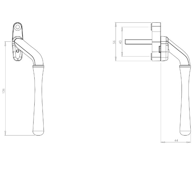 Window handles for sale in the UK - gunmetal teardrop
